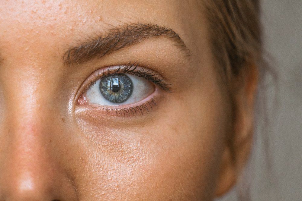 Close-up of natural skin around the eye